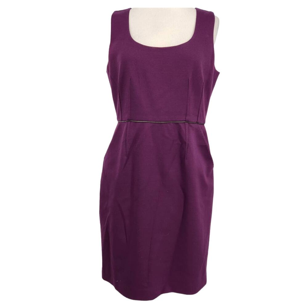 NEW! Tahari Addie Sheath Dress in Kimono Violet with Pockets